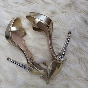 Crystal metallic heels!!!
